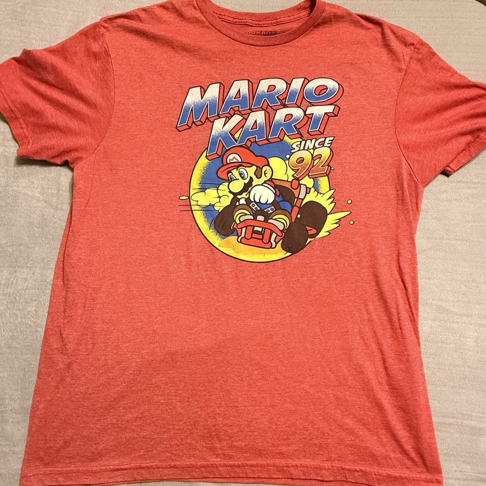 Mario‎ Kart Adult T-Shirt - Since '92 Driving Through Cloudy Dust Large